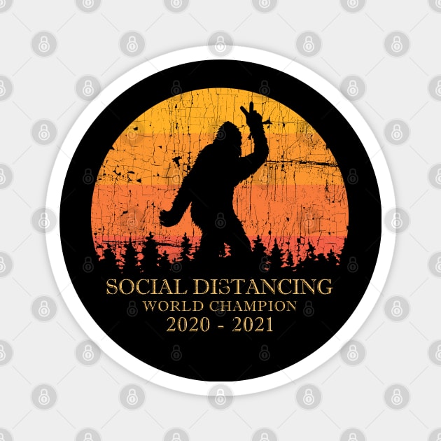 Social Distancing World Champion 2020 - 2021 🥇 ✅ Magnet by Sachpica